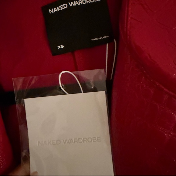 NAKED WARDROBE VEGAN CROC TRENCH COAT - Picture 6 of 11